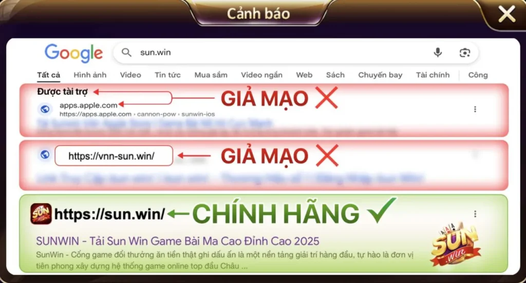 Cảnh báo: Sunwin giả đang tràn lan – Cách nhận biết nhanh nhất 3 Sunwin