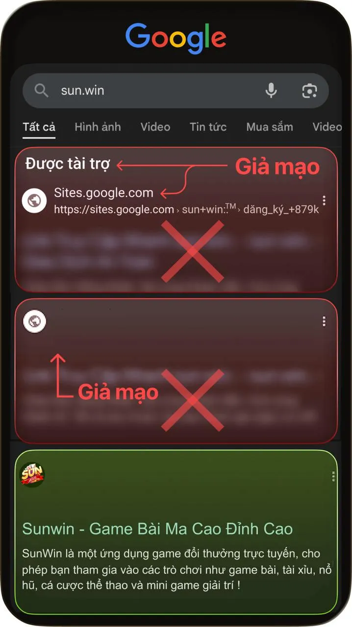 Cảnh báo: Sunwin giả đang tràn lan – Cách nhận biết nhanh nhất 2 Thông tin về Sunwin thật và tên miền chính chủ